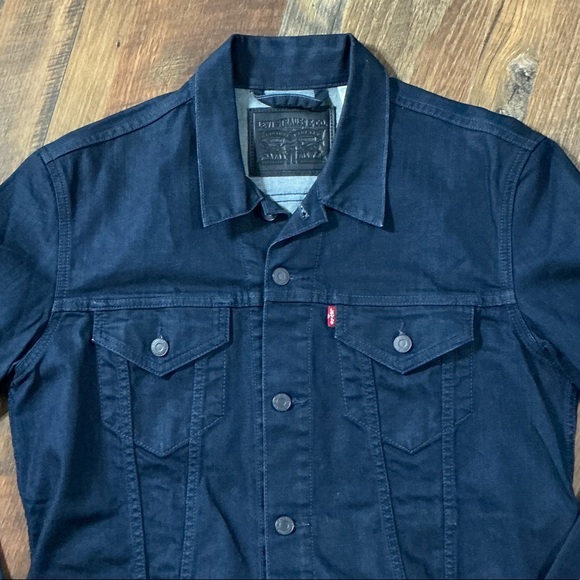 Levi’s Men’s Dark Wash Type III Trucker Denim Jacket - Size Large - Picture 5 of 6